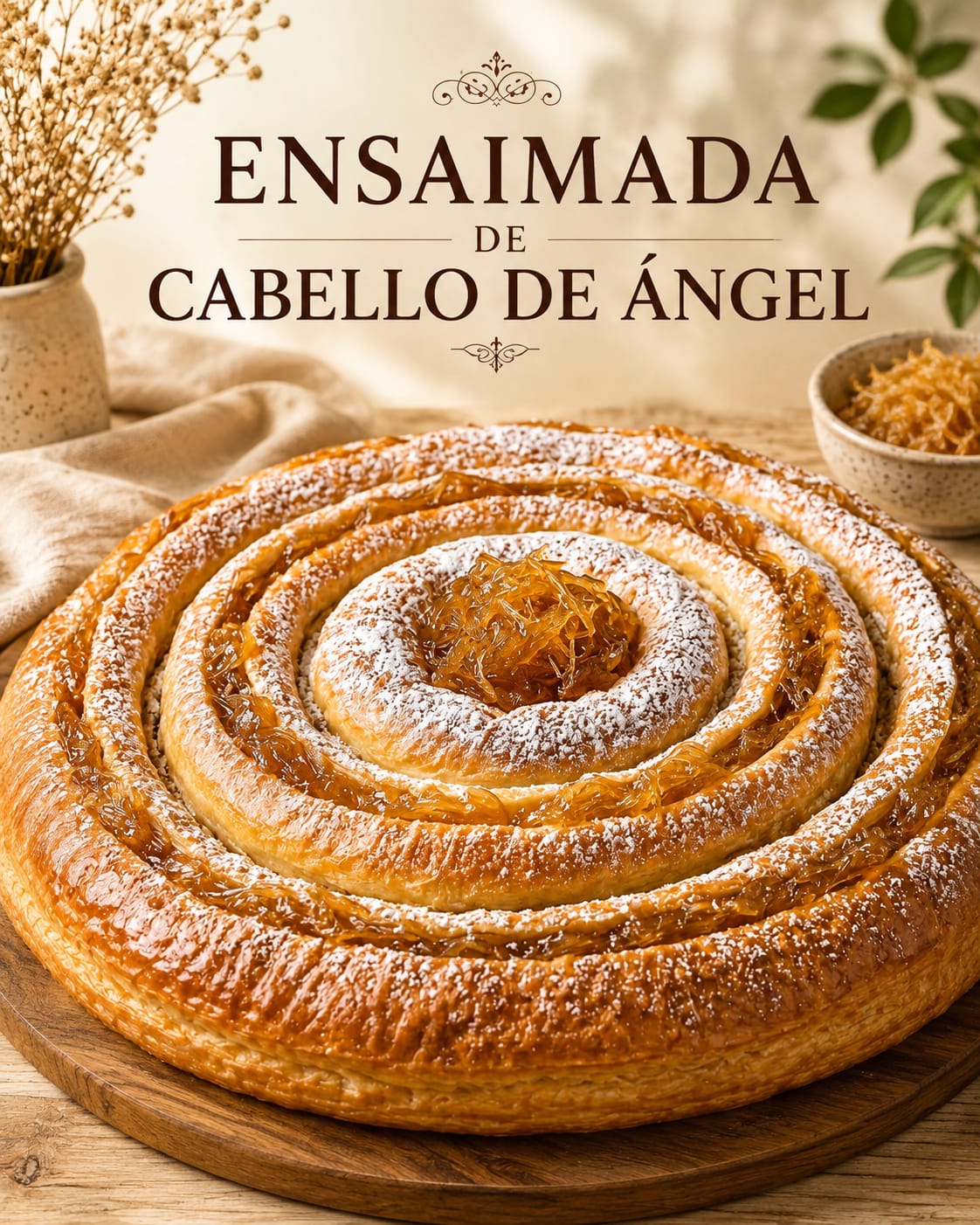 Ensaimada de cabello de ángel
