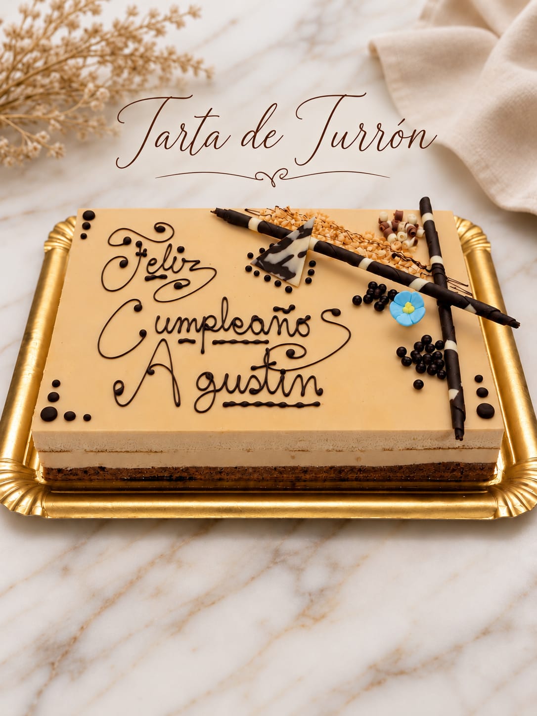 Tarta de turrón de Jijona de Pasteleria Fernando en Novelda