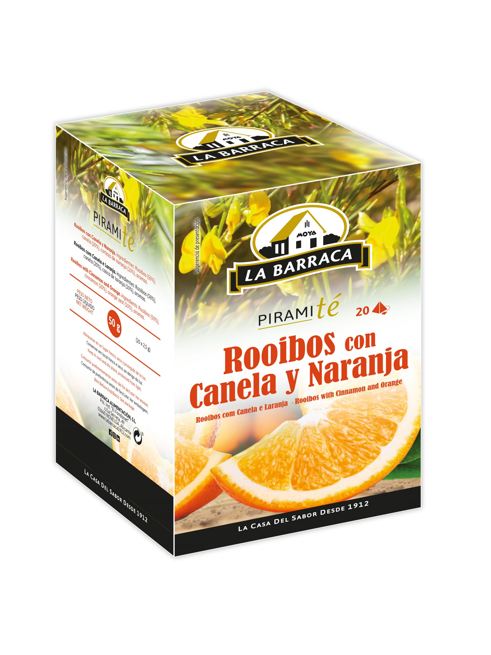 PiramiTé 20 Rooibos con Canela y Naranja