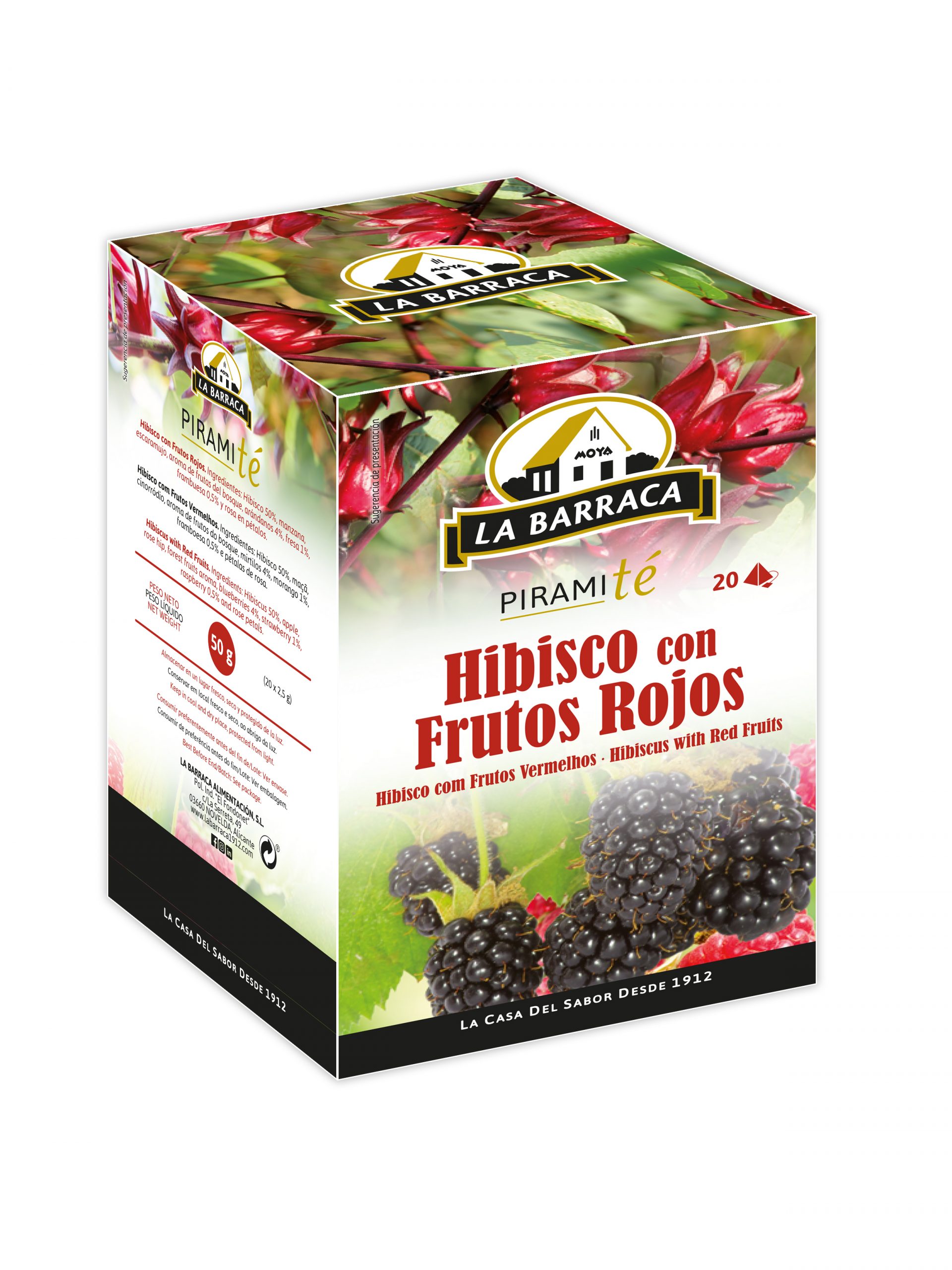 PiramiTé 20 Hibisco con Frutos Rojos