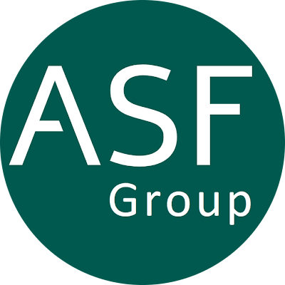 Logotipo de ASF Group | Ropa de trabajo & Merchandising