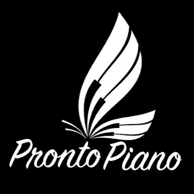 Logotipo de Afinador de Pianos. Reparación. ProntoPiano. Alicante